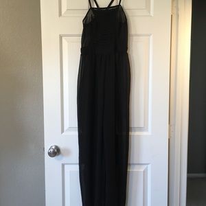 ASOS Pleat Front Chiffon Beach Jumpsuit